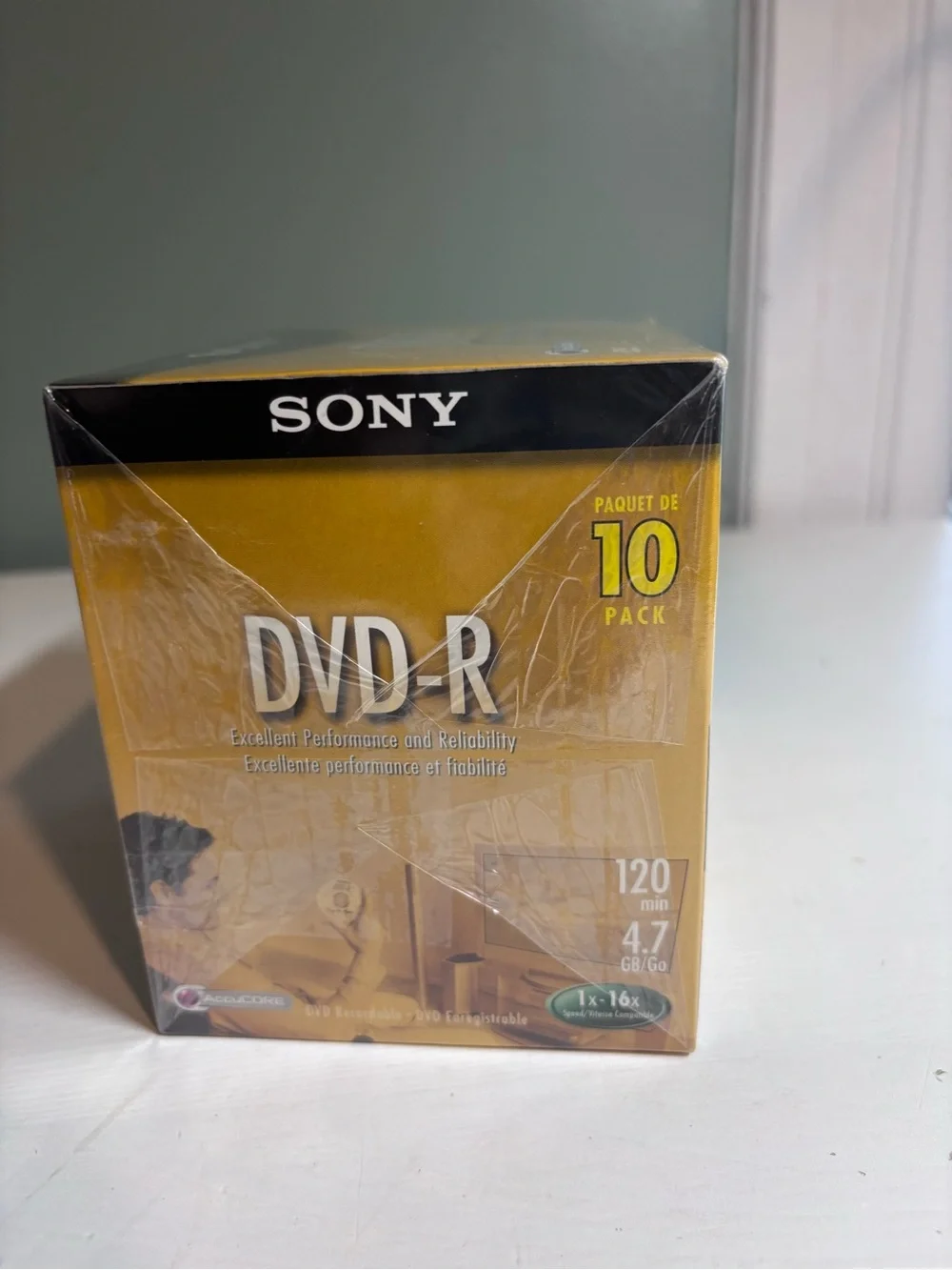 Sony DVD-R 10 Pack Discs Slimline Cases 120 min 4.7 GB Blank NEW Sealed DVD